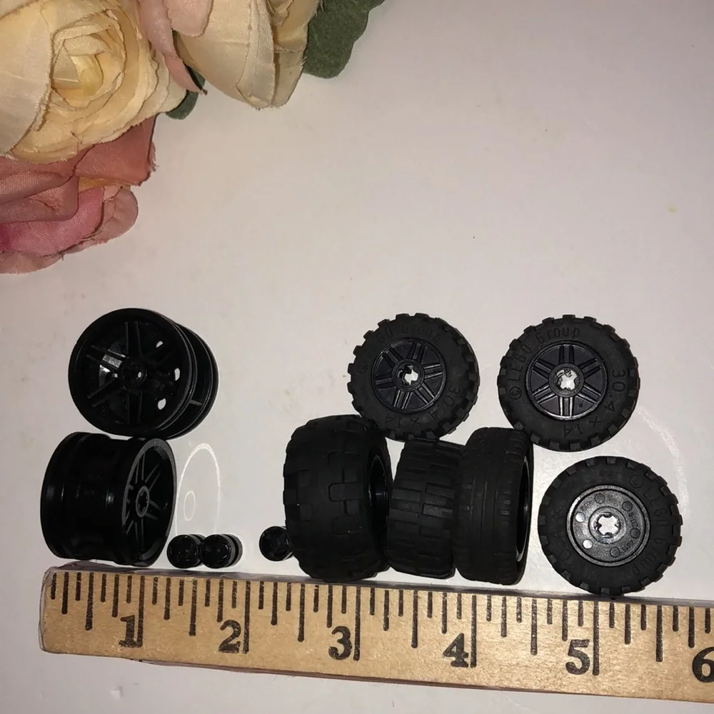 LEGO Tires Large LEGO Wheels LEGO Rubber Tires with gray rims  #9 big LEGO TIRES